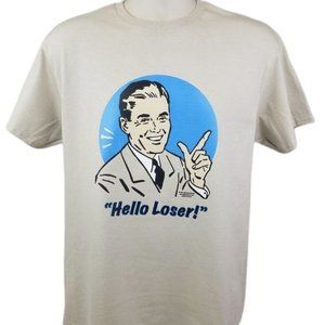 Set of 4 Hello Loser Unisex Graphic Short Sleeve Shirt Funny Hilarious Crude